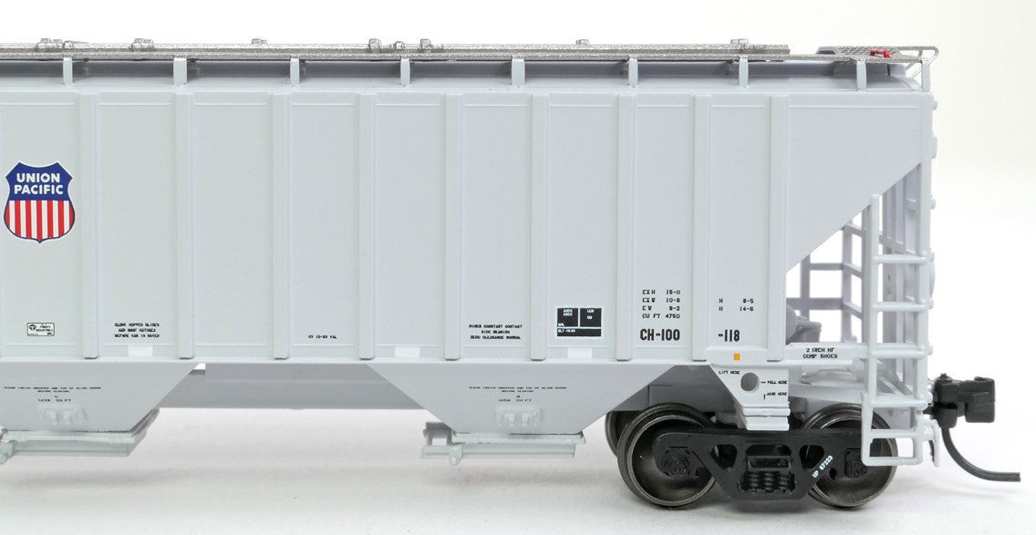 Tangent Scale Models N 81012-03 Trinity Industries Inc 4750CuFt Covered Hopper Union Pacific 'Delivery Gray 10-1993' UP #87223