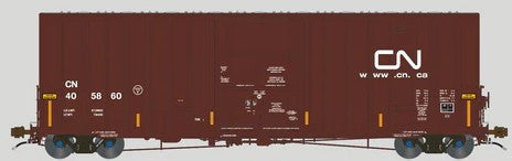 Aurora Miniatures HO 317017 Transcona Shops 50' Plate F Boxcar Canadian National 2004 Version w/ Stripes CN #405932