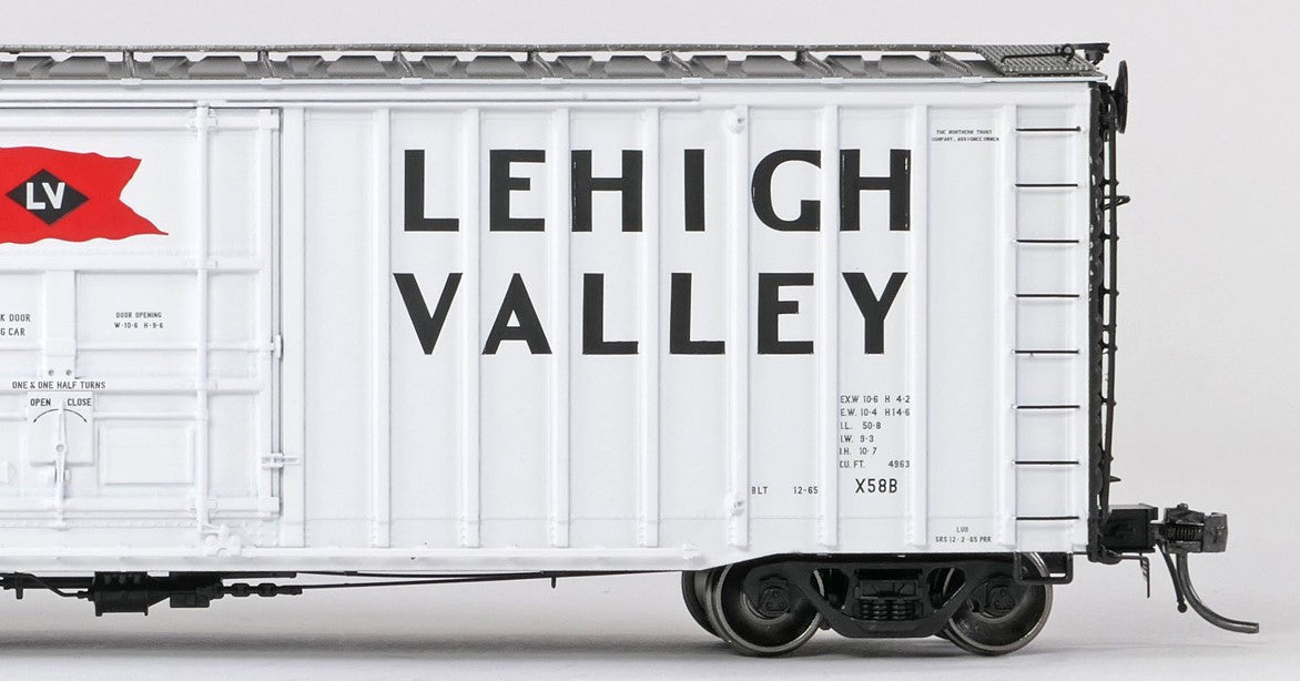 Tangent Scale Models HO 14036-11 PRR Shops X58 Plug Door Boxcar Lehigh Valley 'Delivery 12-1965 X58B' LV #8243
