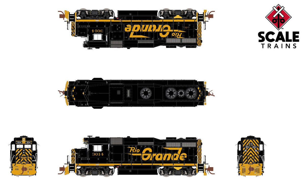 ScaleTrains Rivet Counter N SXT39970 DCC Ready EMD GP30 Locomotive Rio Grande "Large Billboard Lettering" DRGW #3027