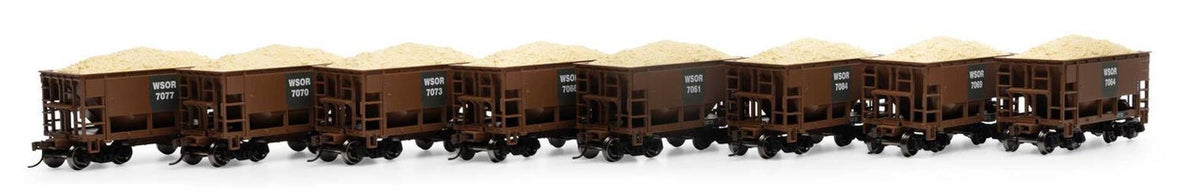 Athearn Roundhouse HO RND-1173 24' Ore Car with Load WSOR 8-Pack #3