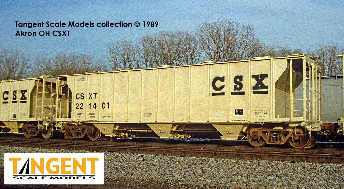 Tangent Scale Models HO 35161-03 Pullman-Standard 2929 Covered Hopper CSX 'Repaint 1989' CSXT #221100