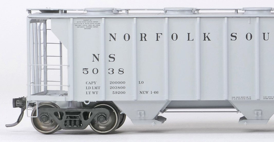 Tangent Scale Models HO 35163-08 Pullman-Standard 2929 Covered Hopper Norfolk Southern (Original NS) 'Delivery Gray 1-1966' NS #5093