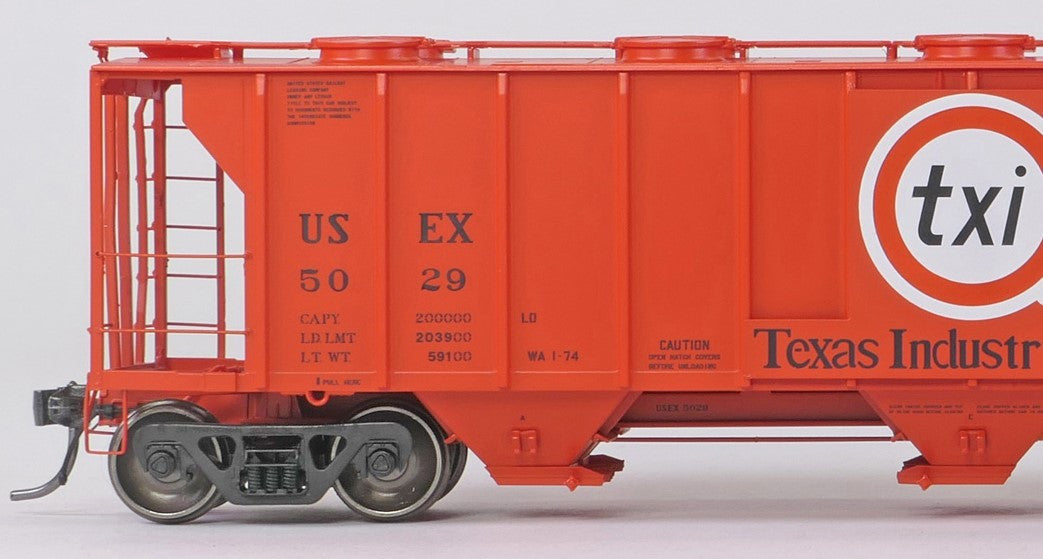 Tangent Scale Models HO 35164-03 Pullman-Standard 2929 Covered Hopper 'Texas Industries 1980' USEX #5019