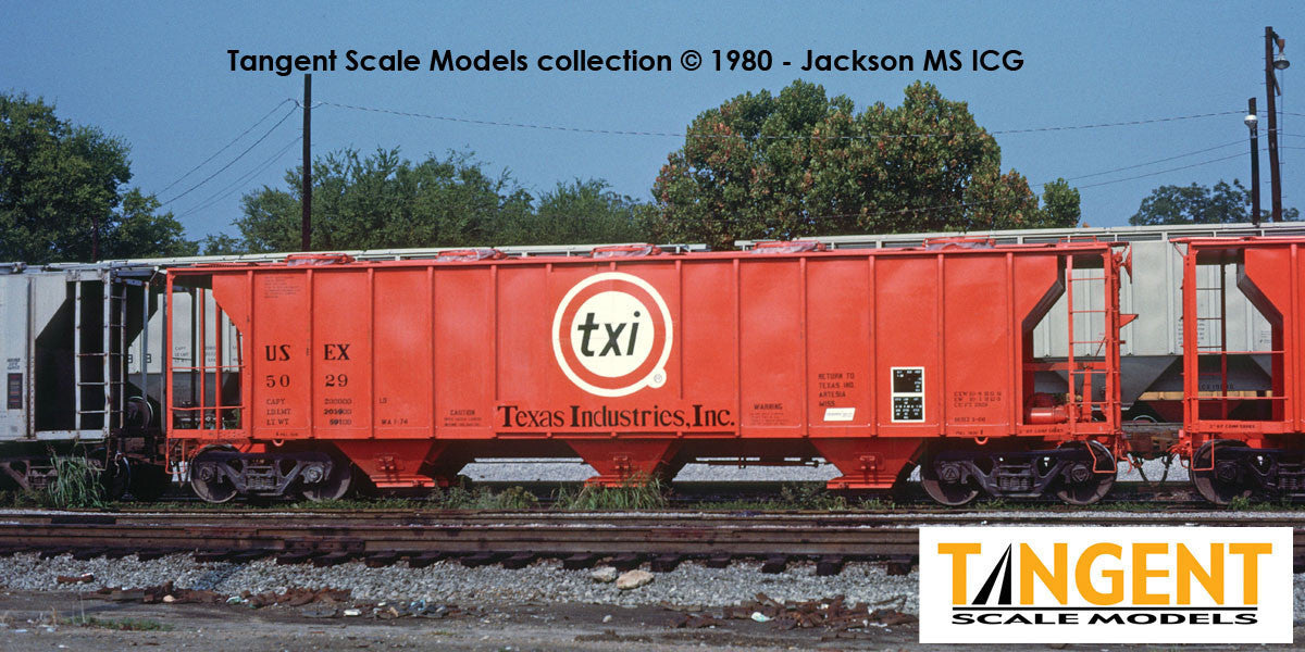 Tangent Scale Models HO 35164-06 Pullman-Standard 2929 Covered Hopper 'Texas Industries 1980' USEX #5029