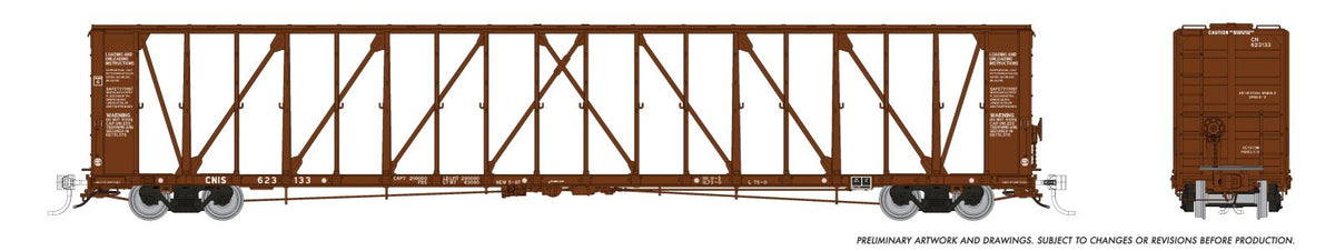 Rapido Trains Inc N 562010A NSC Centerbeam Flatcar CNIS Brown Single Car