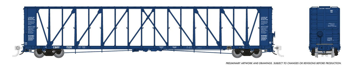 Rapido Trains Inc N 562011 NSC Centerbeam Flatcar Copper Basin Railway Blue CBRY 6-Pack