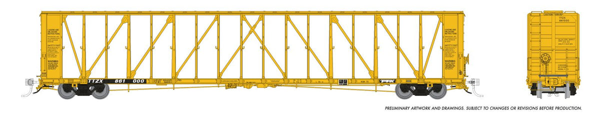 Rapido Trains Inc N 562014A NSC Centerbeam Flatcar Trailer Train As-Delivered Early Ribbed Deck TTZX Single Car