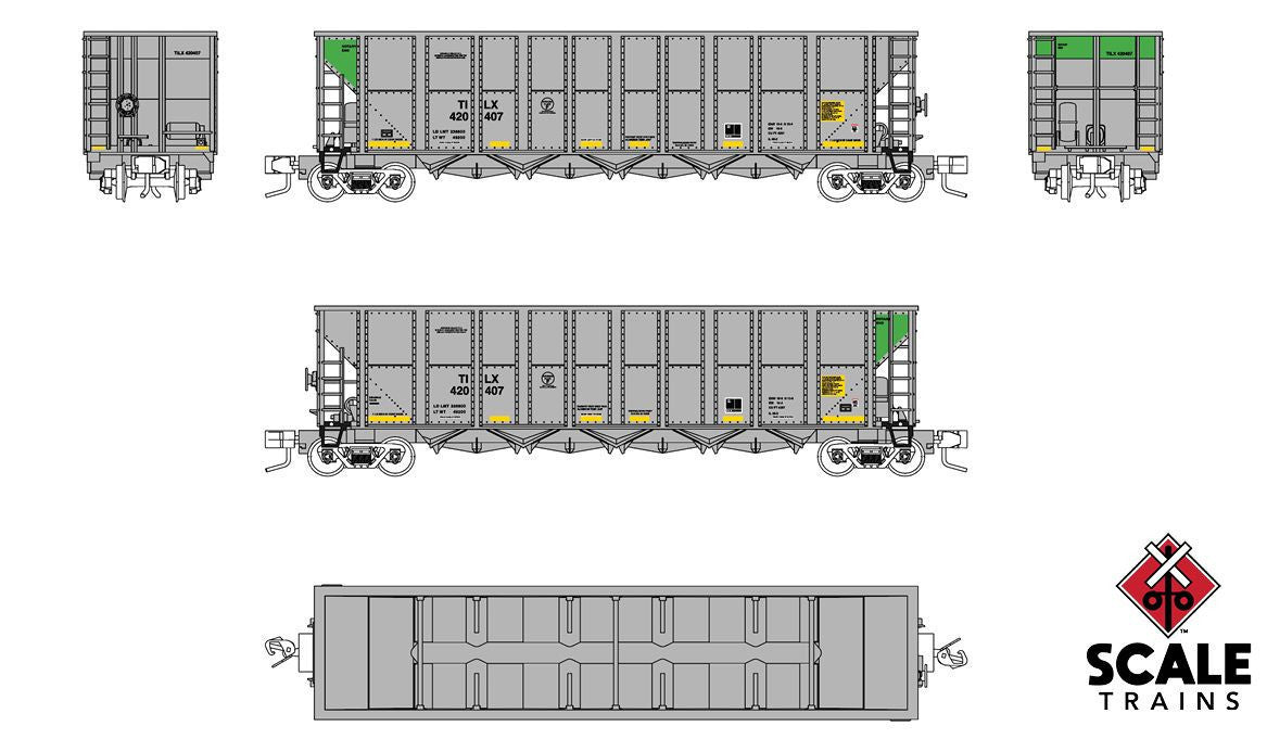 ScaleTrains Fox Valley Models N FVM10111 Trinity RD-4 Coal Hopper Trinity Leasing TILX #420433