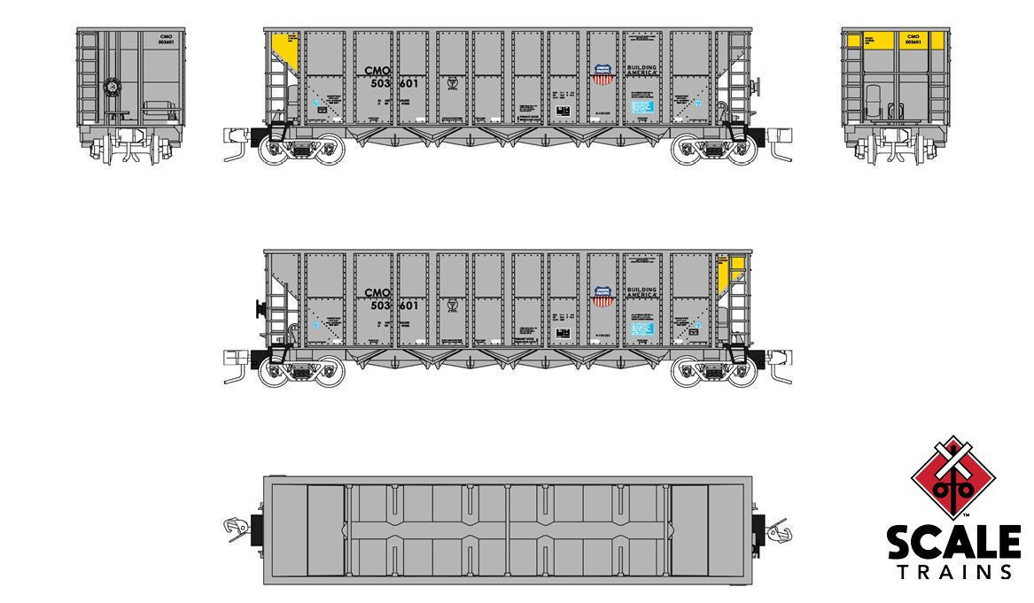 ScaleTrains Fox Valley Models N FVM10128 Trinity RD-4 Coal Hopper Union Pacific 'Building America' CMO #503648