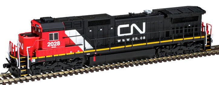 Atlas Master Gold Series N 40005675 DCC/ESU LokSound V5 Equipped GE Dash 8-40C w/ F/R DLs Canadian National 'Website Logo' CN #2028