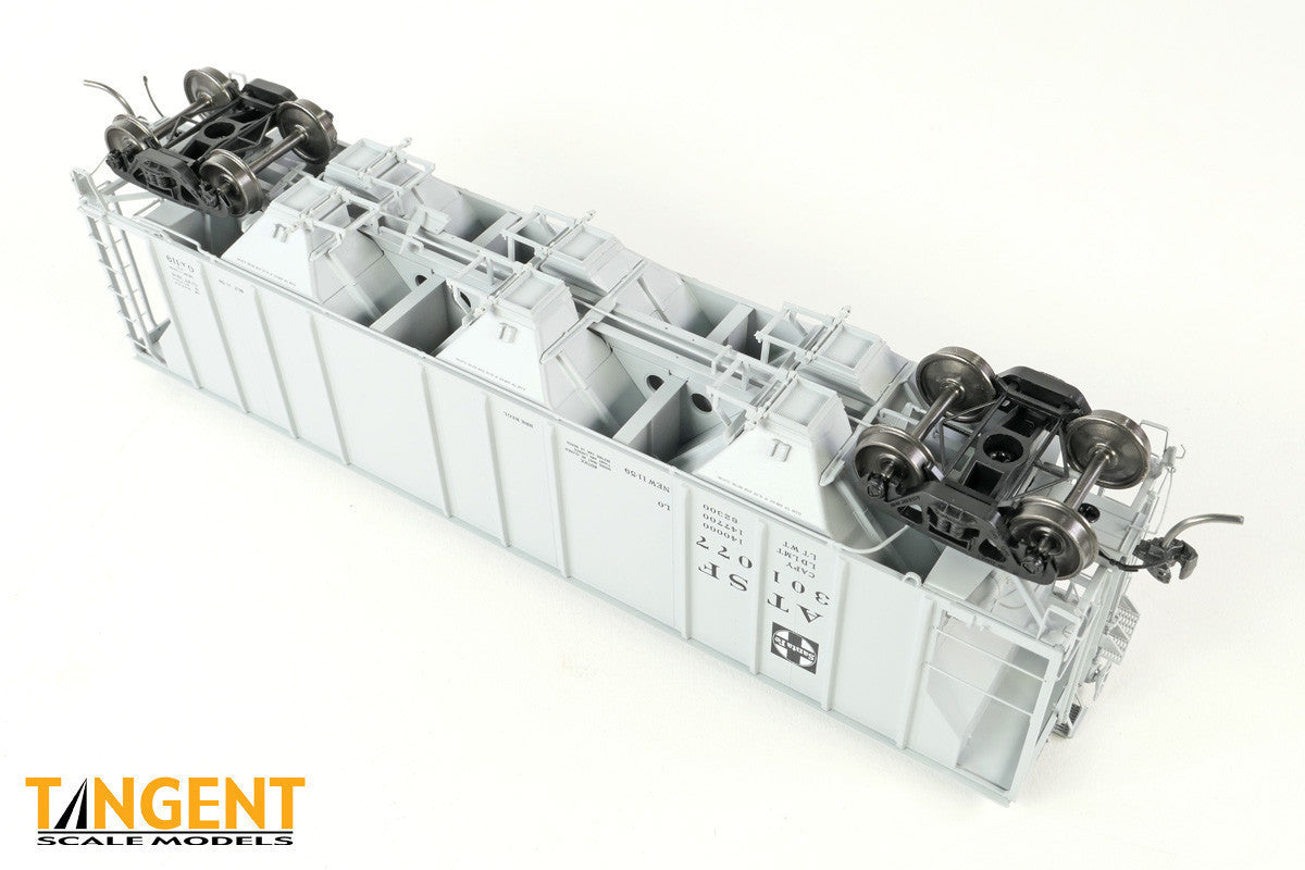 Tangent Scale Models HO 35010-11 PS-2 3215CuFt Covered Hopper Atchison, Topeka & Santa Fe 'Delivery Gray 11-1959 GA-119' ATSF #301102