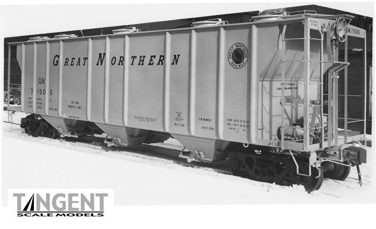 Tangent Scale Models HO 35011-04 PS-2 3215CuFt Covered Hopper Great Northern 'Delivery Gray 2-1960' GN #71513