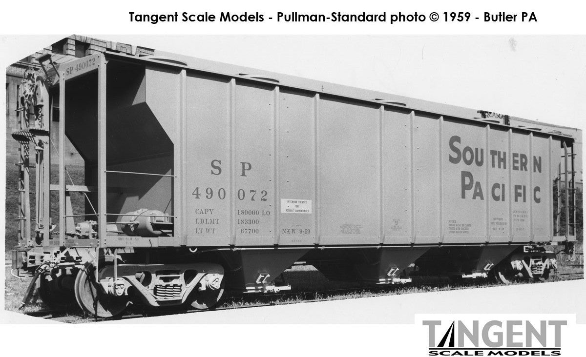 Tangent Scale Models HO 35015-10 PS-2 3215CuFt Covered Hopper Southern Pacific 'Delivery Gray H-100-1 9-1959' SP #490075