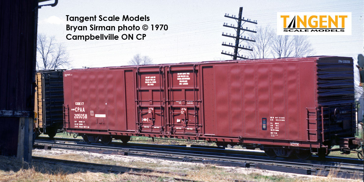 Tangent Scale Models HO 34015-05 Thrall 5,880CuFt 60′ Double Plug Door Box Car Canadian Pacific 'Original 7-1969' CPAA #205065