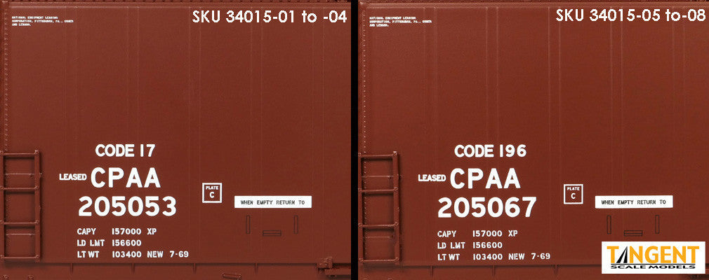 Tangent Scale Models HO 34015-08 Thrall 5,880CuFt 60′ Double Plug Door Box Car Canadian Pacific 'Original 7-1969' CPAA #205071