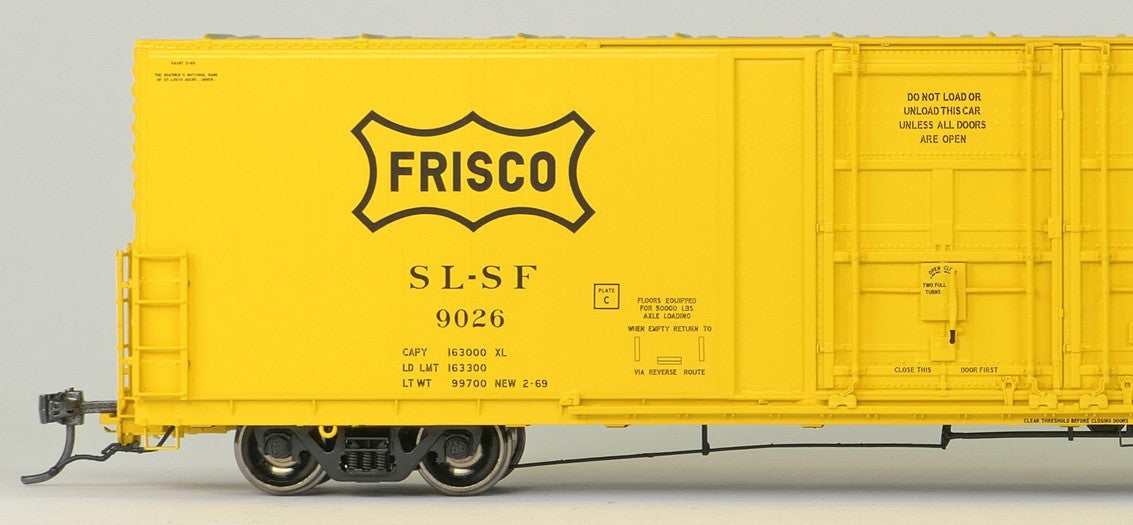 Tangent Scale Models HO 34017-04 Thrall 5,880CuFt 60′ Double Plug Door Box Car St. Louis-San Francisco 'Original Yellow 2-1969' SLSF #9031