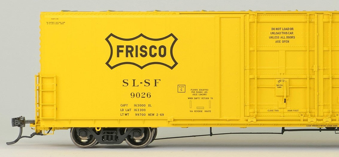 Tangent Scale Models HO 34017-07 Thrall 5,880CuFt 60′ Double Plug Door Box Car St. Louis-San Francisco 'Original Yellow 2-1969' SLSF #9034