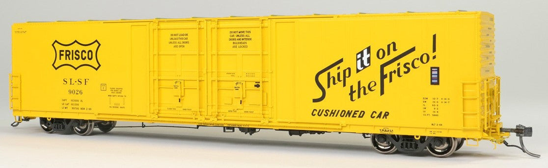 Tangent Scale Models HO 34017-07 Thrall 5,880CuFt 60′ Double Plug Door Box Car St. Louis-San Francisco 'Original Yellow 2-1969' SLSF #9034