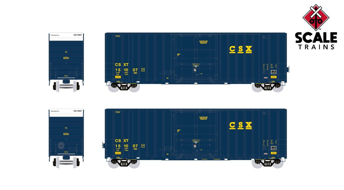 ScaleTrains ExactRail Evolution HO EE1456-4 Gunderson 6269 H-C Boxcar CSX CSXT #151059