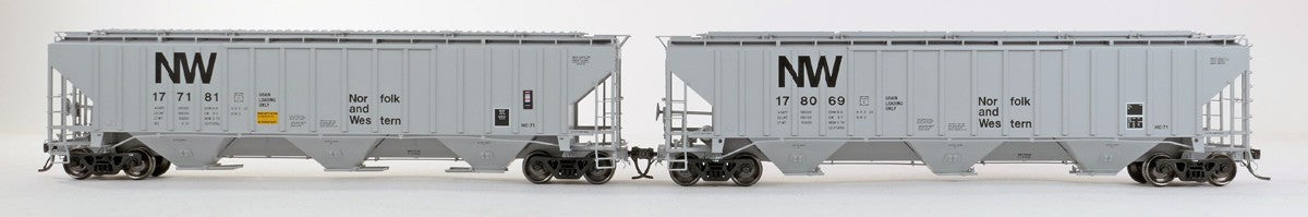 Tangent Scale Models HO 36220-06 NW Roanoke Shops 4750CuFt Covered Hopper Norfolk Western 'Delivery HC-71 1973' NW #177138