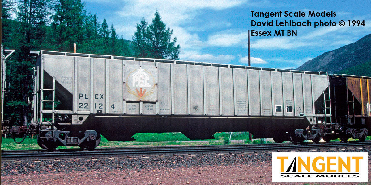 Tangent Scale Models HO 36366-03 PS4750 Covered Hopper Pullman Leasing Co Producer’s Grain 1980 PLCX #22128