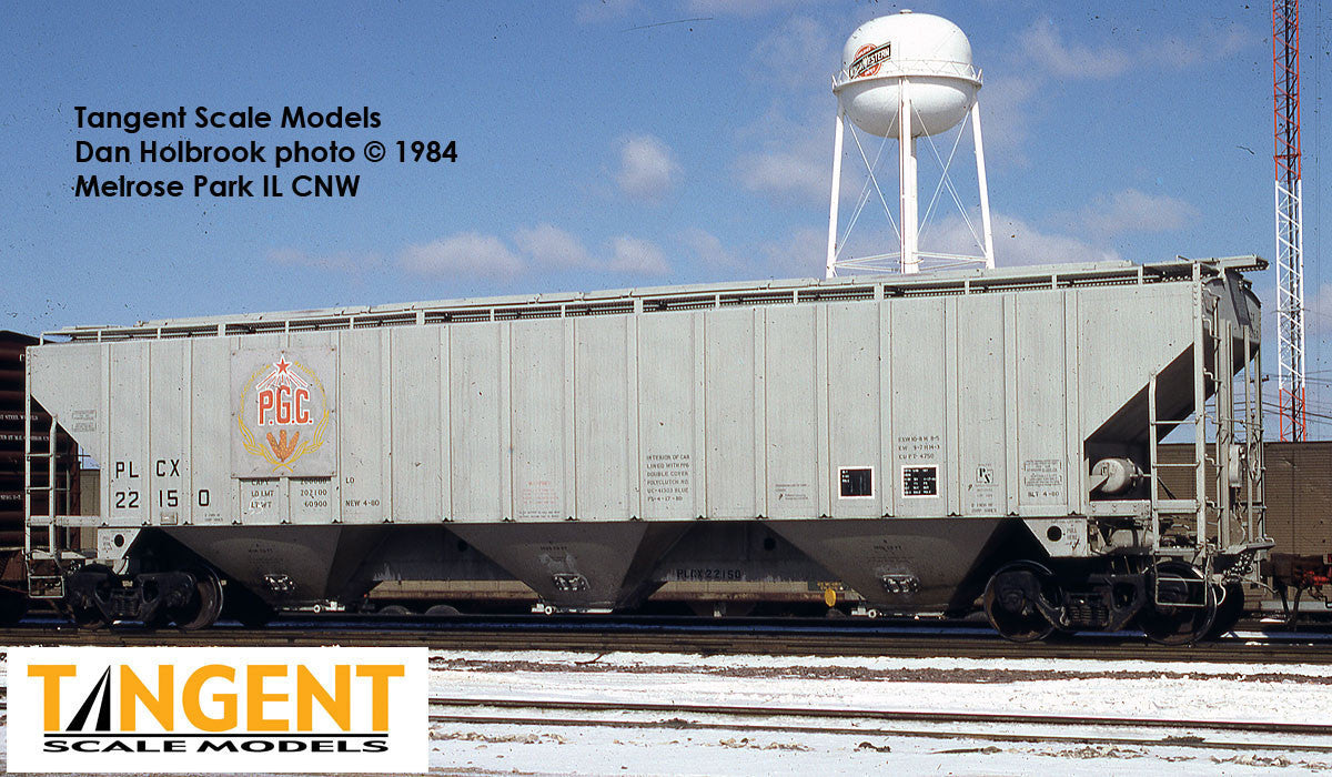 Tangent Scale Models HO 36366-06 PS4750 Covered Hopper Pullman Leasing Co Producer’s Grain 1980 PLCX #22308