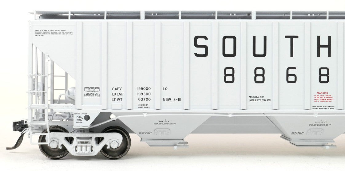 Tangent Scale Models HO 36369-04 PS4750 Covered Hopper Southern Delivery Gray 1981 SOU #88624