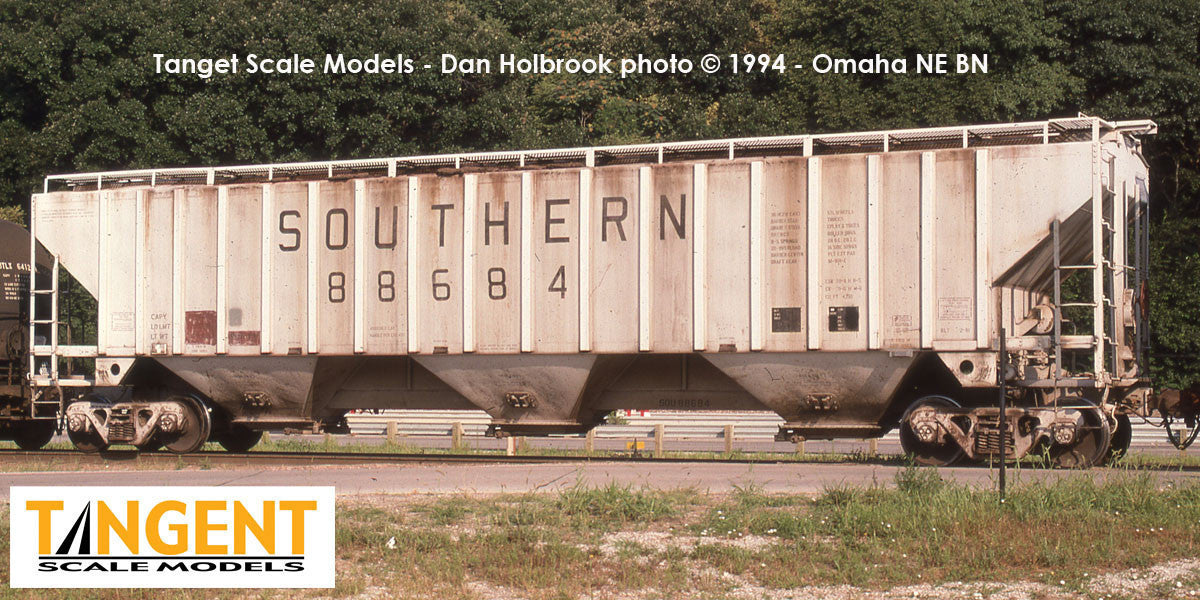 Tangent Scale Models HO 36369-11 PS4750 Covered Hopper Southern Delivery Gray 1981 SOU #88841