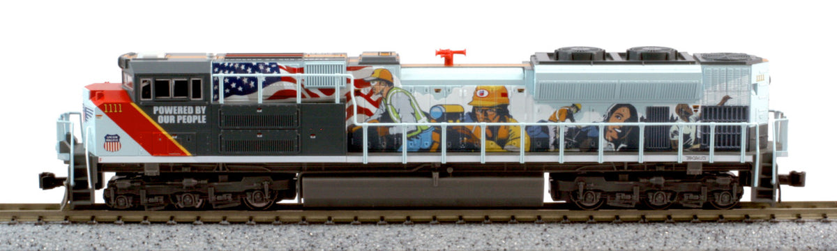 Kato N 176-8412-LS EMD SD70ACe Diesel Locomotive with DCC/ESU LokSound Union Pacific 'Powered By Our People' UP #1111