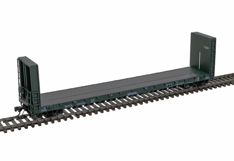 Atlas Master HO 20007093 51'6" Bulkhead Flatcar BC Rail BCOL #19062