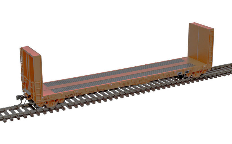 Atlas Master HO 20007108 51'6" Bulkhead Flatcar North American Car Leasing NAFX #53202