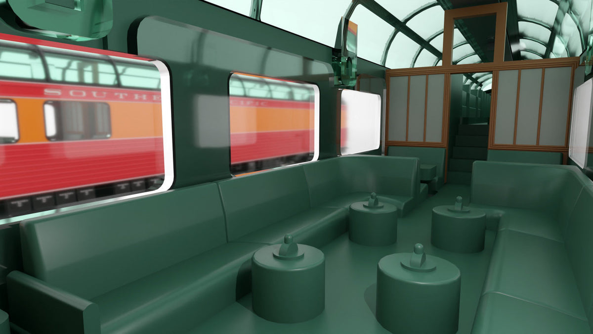 Rapido Trains Inc N 575011 Southern Pacific 3/4 Dome-Lounge Car w/Flat Sides Amtrak Phase 1 #9371