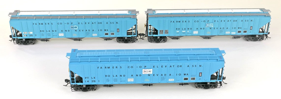 Tangent Scale Models HO 20078-03 PS4750 Covered Hopper Pullman Transport Leasing Company 'Roland & Nevada Iowa 1974' PTLX #14258