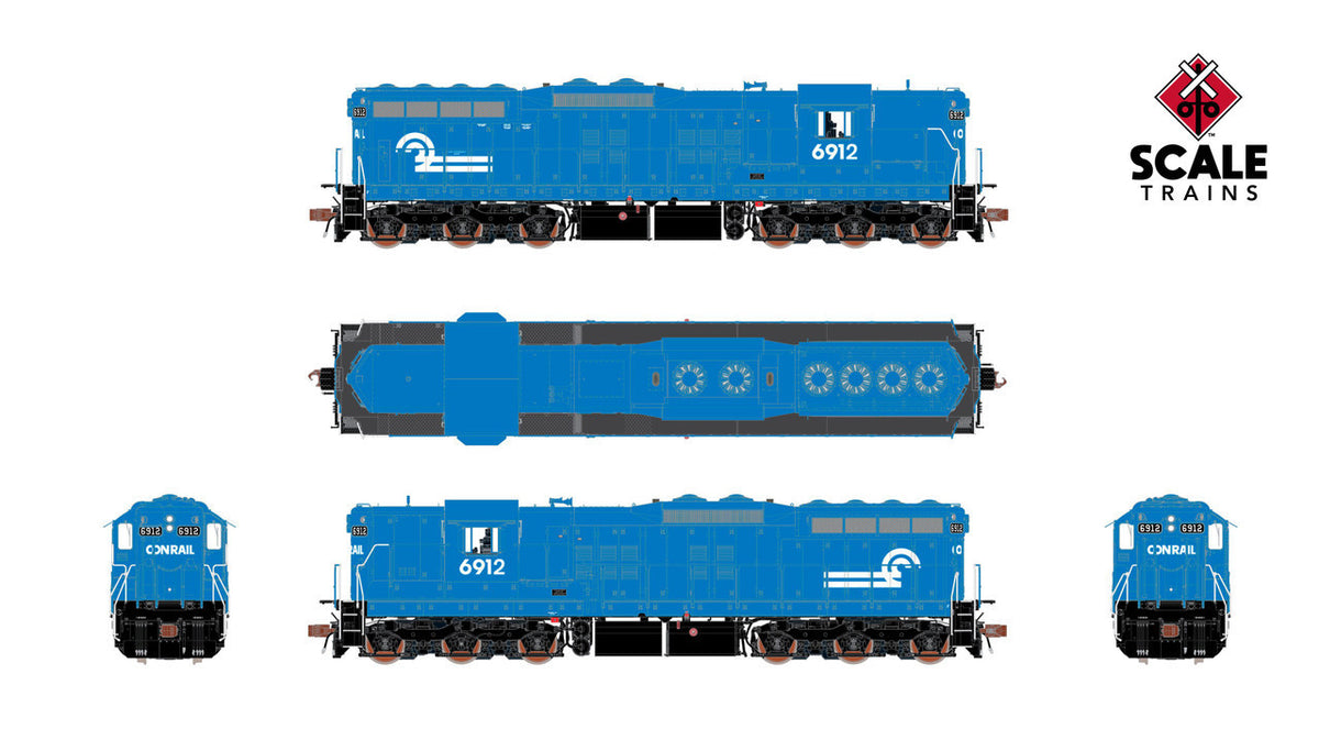 ScaleTrains Rivet Counter HO SXT41157 DCC Ready EMD SD9 Locomotive Conrail 'Can Opener' CR #6912