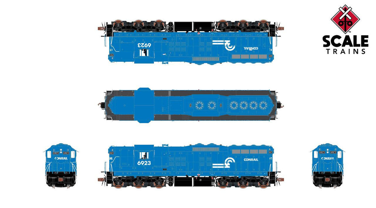 ScaleTrains Rivet Counter HO SXT41159 DCC Ready EMD SD9 Locomotive Conrail 'Can Opener' CR #6916