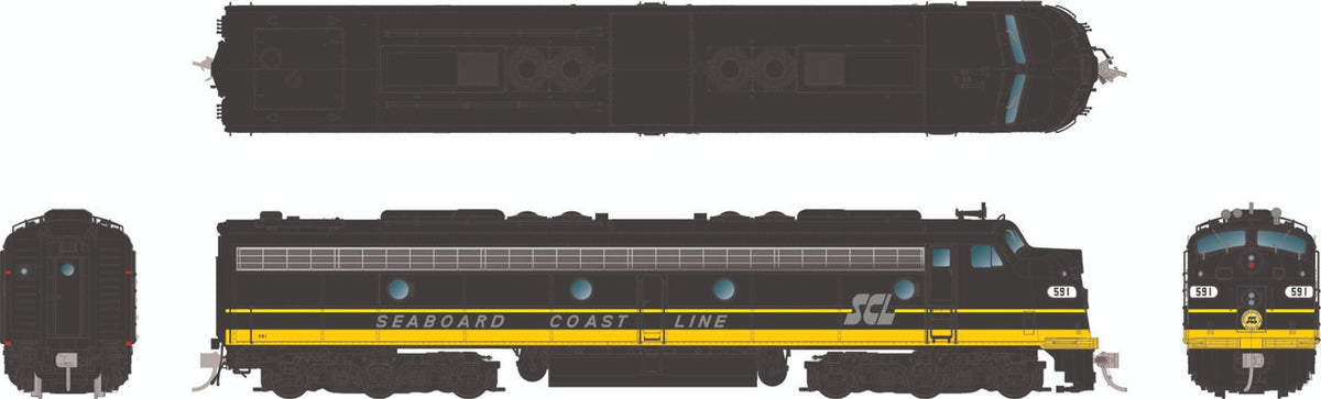 Rapido Trains Inc HO 28596 DCC/ESU LokSound V5 Equipped  EMD E8A Locomotive Seaboard Coast Line SCL #594