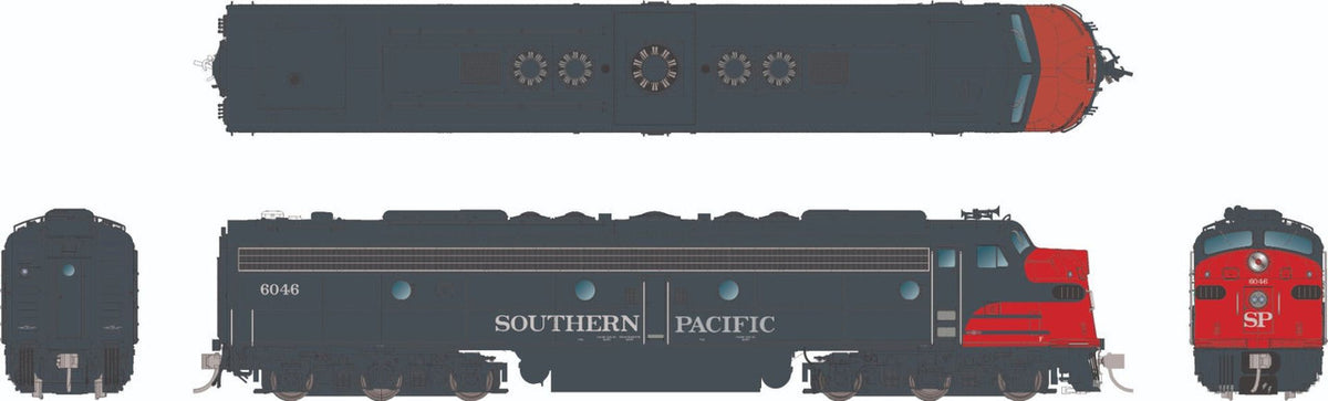 Rapido Trains Inc HO 28600 DCC/ESU LokSound V5 Equipped  EMD E9A Locomotive Southern Pacific 'Bloody Nose Scheme' SP #6054