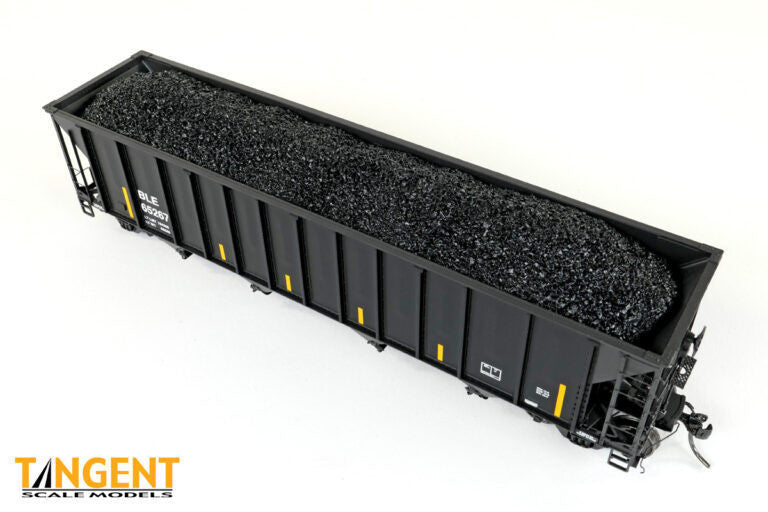 Tangent Scale Models HO 32063-09 Pullman-Standard 3400CuFt Quad Coal Hopper Bessemer and Lake Erie 'Conspicuity Repaint 2005+' BLE #65250