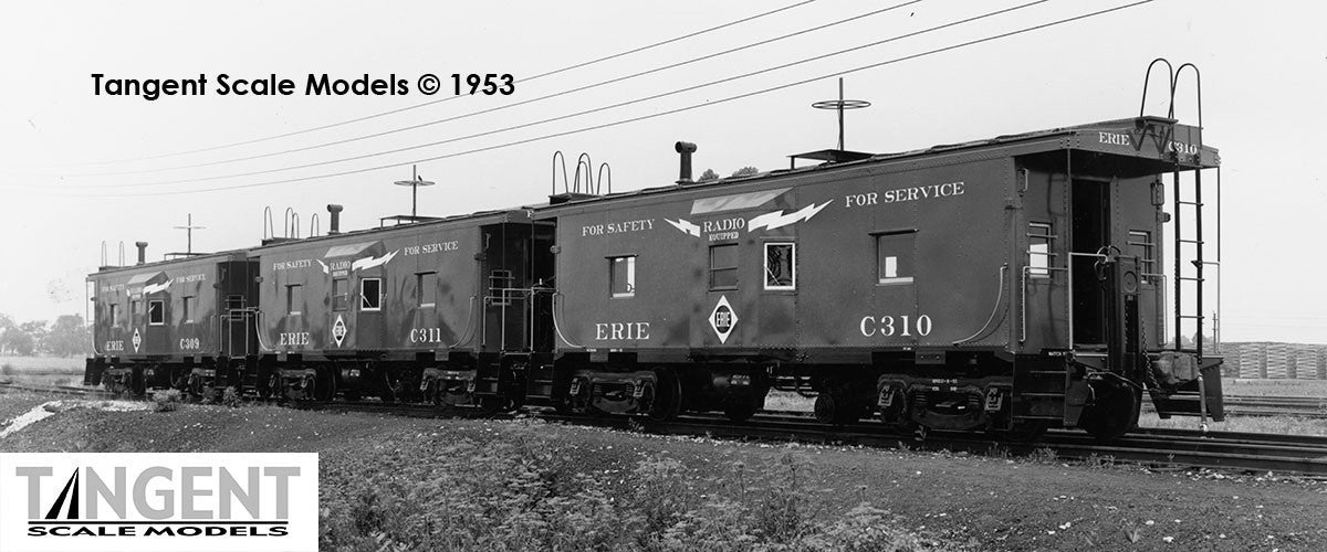 Tangent Scale Models HO 60710-04 Erie ICC Bay Window Caboose ERIE #C311