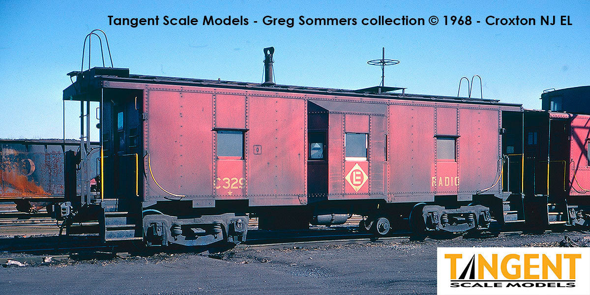 Tangent Scale Models HO 60711-05 Erie ICC Bay Window Caboose Erie Lackawanna 'Simplified Repaint 1966' EL #C344