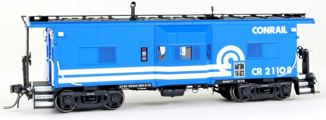 Tangent Scale Models HO 60713-03 Erie ICC Bay Window Caboose Conrail N7D 'Blue Repaint 6-1976' CR #21110