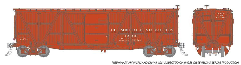 Rapido Trains Inc HO 177001 PRR X23 Wood Boxcar Cumberland Valley - 3-Pack