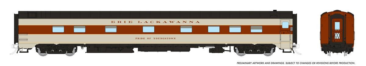 Rapido Trains Inc HO 104115 Super Continental Passenger Cars 10-5 Sleeper Erie-Lackawanna 'Spirit of Youngstown'