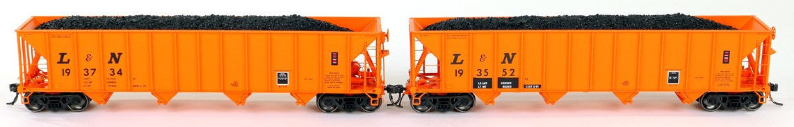 Tangent Scale Models HO 32014-04 Bethlehem Steel 3350CuFt Quad Coal Hopper Louisville & Nashville 'Delivery Orange' 1974 L&N #193502