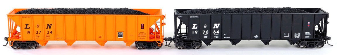 Tangent Scale Models HO 32014-03 Bethlehem Steel 3350CuFt Quad Coal Hopper Louisville & Nashville 'Delivery Orange' 1974 L&N #193483