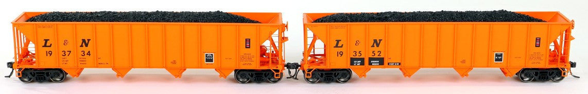 Tangent Scale Models HO 32014-05 Bethlehem Steel 3350CuFt Quad Coal Hopper Louisville & Nashville 'Delivery Orange' 1974 L&N #193519