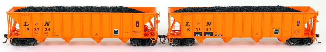 Tangent Scale Models HO 32014-17 Bethlehem Steel 3350CuFt Quad Coal Hopper Louisville & Nashville 'Delivery Orange' 1974 L&N #193681