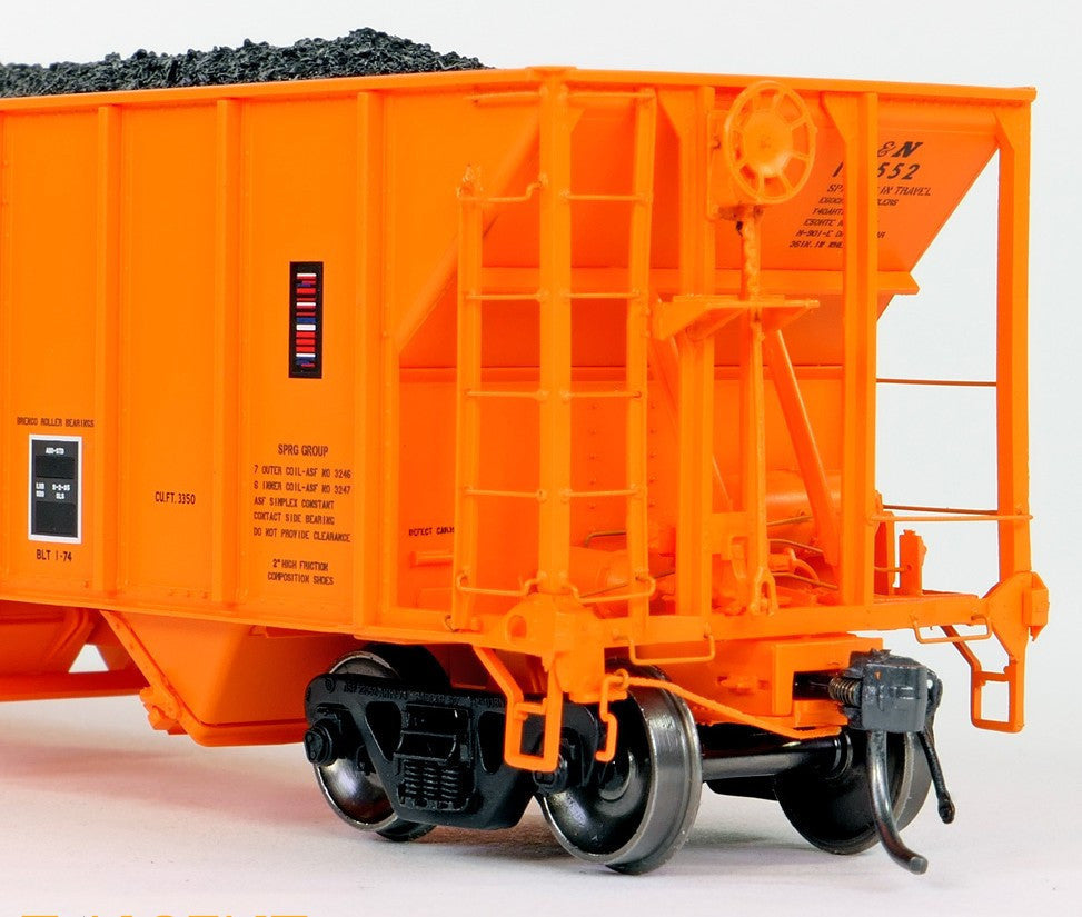 Tangent Scale Models HO 32015-07 Bethlehem Steel 3350CuFt Quad Coal Hopper CSXT Era 'Ex-L&N Orange' 1991+ L&N #193624