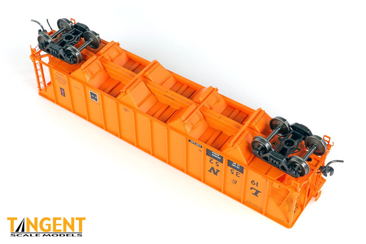 Tangent Scale Models HO 32015-07 Bethlehem Steel 3350CuFt Quad Coal Hopper CSXT Era 'Ex-L&N Orange' 1991+ L&N #193624
